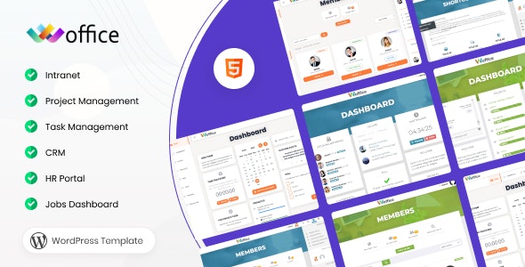 Woffice - Intranet, Extranet Project Management WordPress Theme 5.3.6