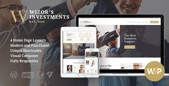 Wizor#039;s | Investments Business Consulting Insurance WordPress Theme 2.0