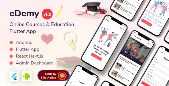 Online Courses & Education Flutter App - eDemy