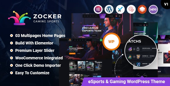 Zocker - eSports and Gaming WordPress Theme