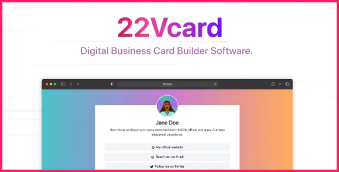 22Vcard – Digital Business Card Builder (SAAS) [Extended License] 6.0.0