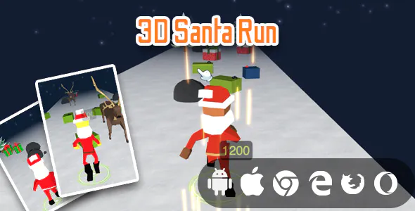 3D Santa Run - Cross Platform Christmas Game