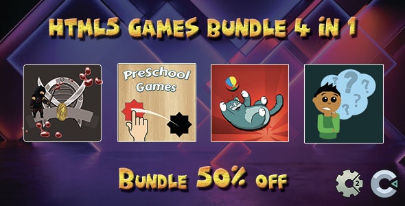 4 HTML5 Games Bundle (Construct 3 | Construct 2 | Capx) - Nulled
