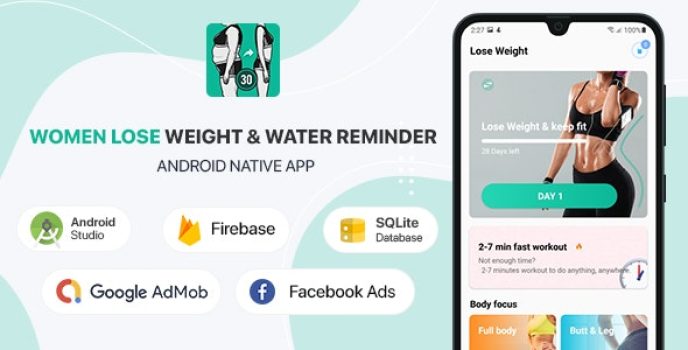 Women Lose Weight  Water Reminder – Android (Kotlin)