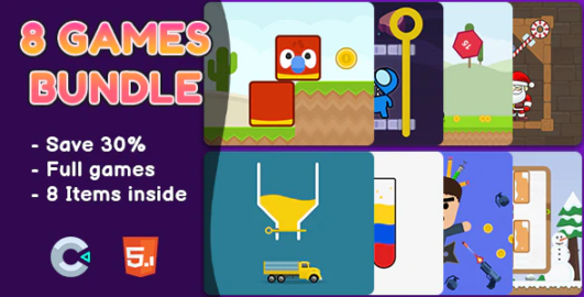 8 Games Bundle #1 - HTML5 Games | Construct 2 & 3