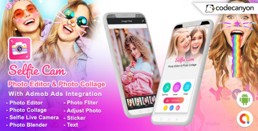 Android Selfie Live Camera - Photo Editor & Photo Collage (Android 10 Supported)