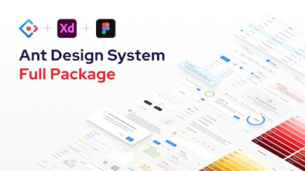 Ant Design System for Figma (Light and Dark theme) Adobe XD (Light theme) – Full Package