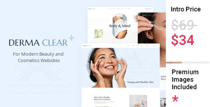 Derma Clear – Beauty Cosmetics  Skincare Theme