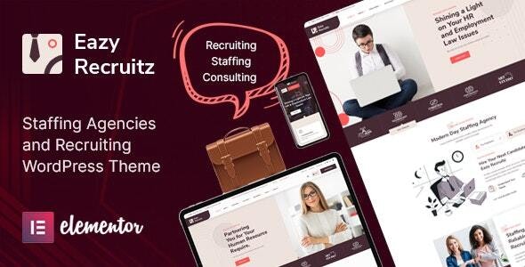 Eazy Recruitz - Staffing Agencies WordPress Theme