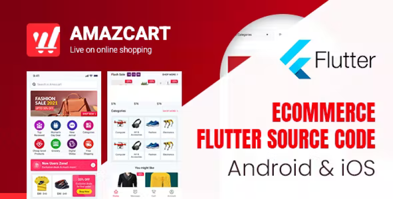 Flutter AmazCart - Ecommerce Flutter Source code for Android and iSO 1. ...