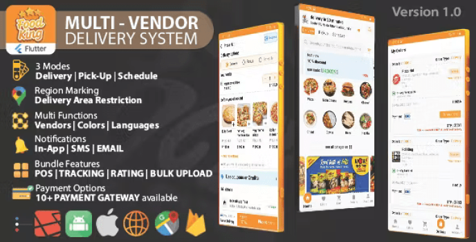 FoodKing Multi Vendor - Food Delivery App with Admin and Restaurant ...
