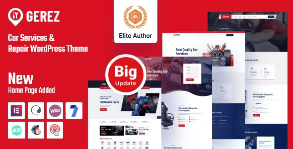 Gerez - Car Services Repair WordPress Theme + RTL