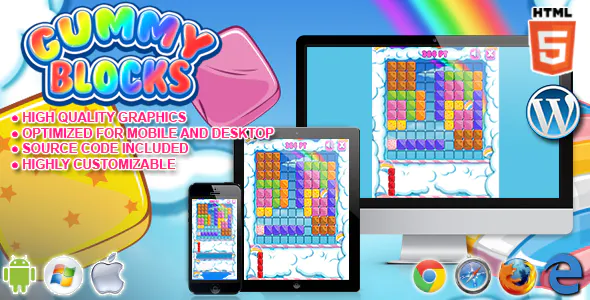 Gummy Blocks - HTML5 Puzzle Game