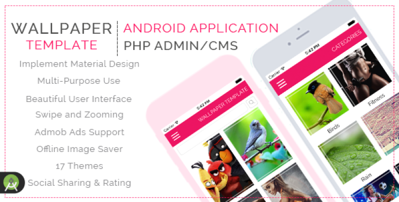 HD Purpose Wallpaper Template for Android with PHP CMS Admin Panel - Nulled