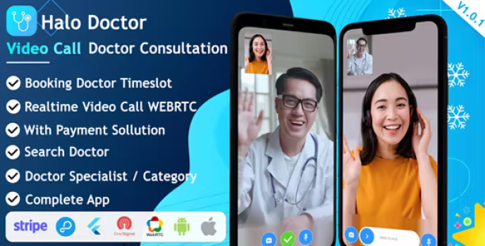 Halo Doctor – Video Call Doctor Booking Appointment Timeslot with Firebase
