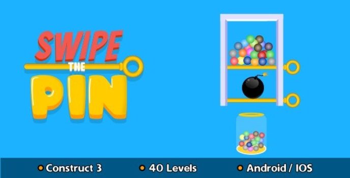 Swipe The Pin – HTML5 Game (Construct 3)