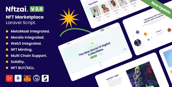 Nftzai - NFT Buy/Sell Marketplace Laravel Script 3.1