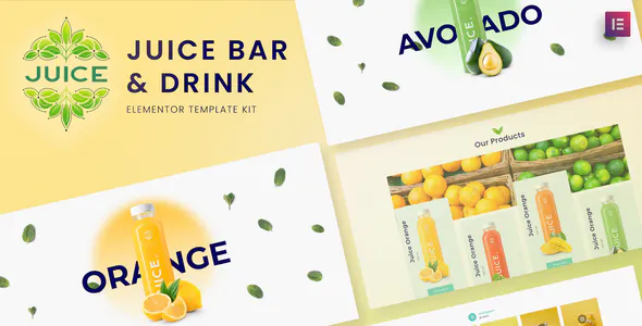 Juice Bar Drink Elementor Template Kit