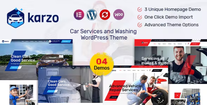 Karzo – Car Service  Washing WordPress Theme