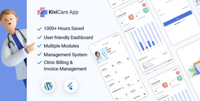 KiviCare(TM) Flutter 3.x App – Clinic  Patient Management System for Flutter and WordPress