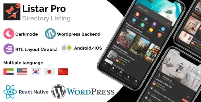 Listar Pro – Directory  Classified Mobile App Full Solution