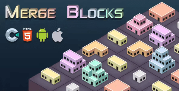 Merge Blocks - Construct 3 - .c3p - HTML5 - Full Game - Nulled