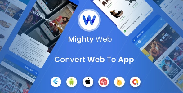 Mighty Web Webview: Web to App Convertor(Flutter + Admin Panel)
