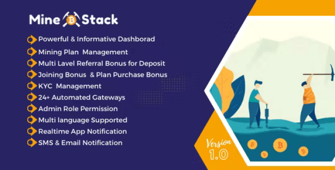MineStack – PWA Crypto Currency Mining PHP Script