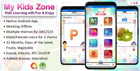My Kids Zone - Kids Pre-school learning App(Android 11 Supported) - Nulled