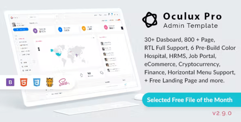 Oculux - Bootstrap 4.5.0 Admin Dashboard Template & UI KIT - Nulled