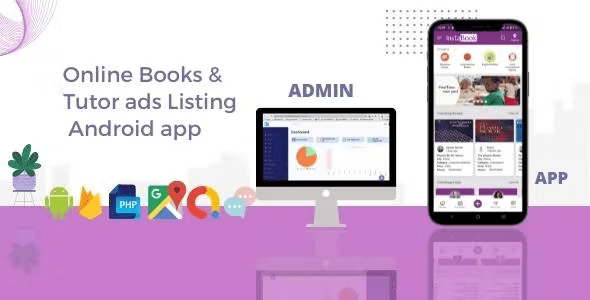 Online books and tutor ads listing android app | With full admin panel ...