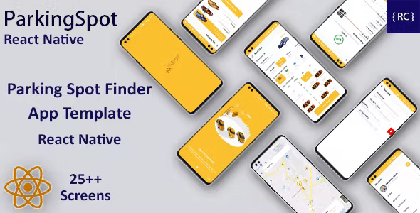 Parking Spot Finder Booking Android App Template + iOS App Template | React Native | ParkingSpot