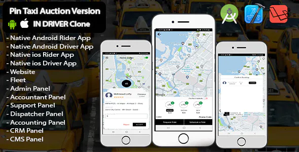 Pin Taxi Auction Version - IN DRIVER Clone