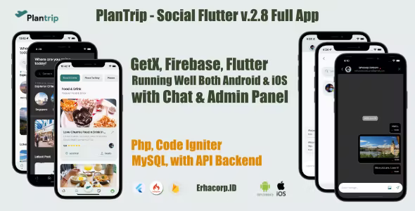 PlanTrip - Social Full Flutter v.2.8 App with Chat Admin Panel