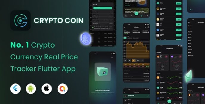 CryptoCoin: Flutter Full Crypto Currency App for Live Tracking of Prices
