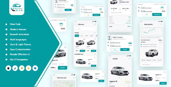 Rental Car Ui-Kit Flutter 2.10 Support - Nulled