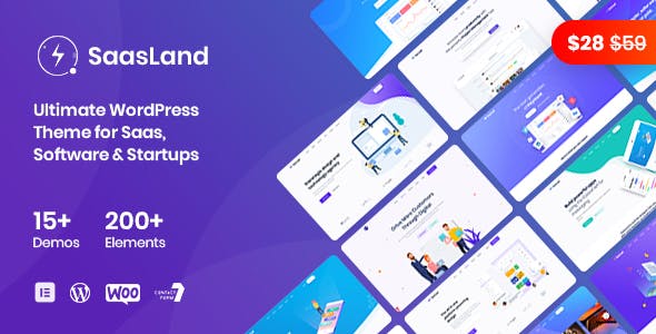Saasland - Saas, Startup, Technology IT Solutions WordPress Theme 3.6.4