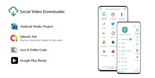 Social Video Downloader - without watermark | FB, INSTA, WA STORY SAVER, CHINGARI and more