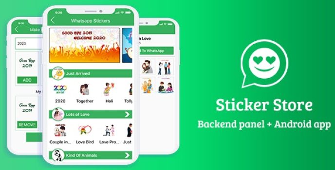 Sticker for Whatsapp – Android App (Admin Panel + Android app + Web API + Database)
