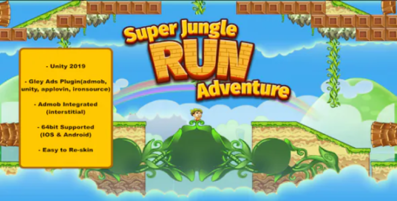 Super Jungle Run Adventure (Mario Style) - Complete Unity Template - Nulled