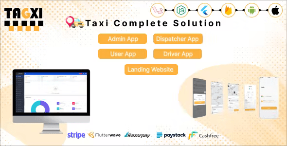 Tagxi - Flutter Complete Taxi Booking Solution 2.10