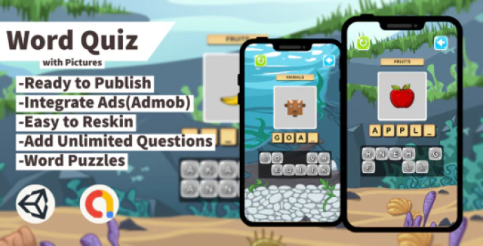 Word Quiz with Pictures (Unity+Admob+Android+IOS)