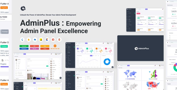AdminPlus - Advanced Flutter Admin Template | Responsive | Multi-Platform | SEO-Friendly