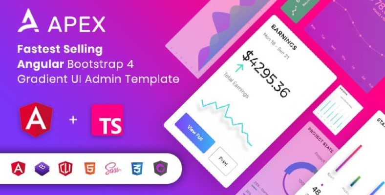 Apex - Angular 14+ & Bootstrap 4 HTML Admin Template - Nulled