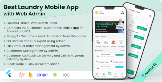 Best laundry app with Admin panel | Laundry booking system | Quick wash ...