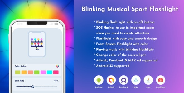 Musical Flashlight Blinking Musical Sport Flashlight - Nulled
