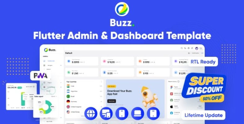 Buzz - Flutter Admin Panel | Flutter PWA | Flutter Admin Dashboard ...