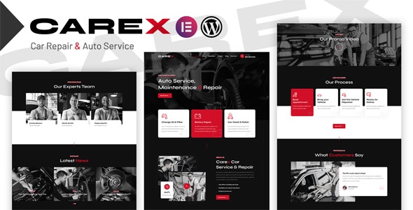 Carex - Car Repair  Auto Service Elementor WordPress Theme
