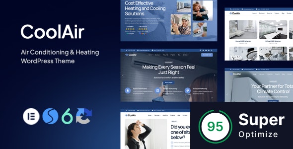 Coolair - Air Conditioning Heating HVAC WordPress Theme