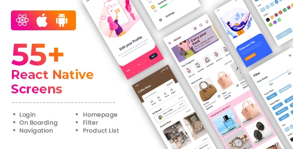 React Native Simple Home Screen Menu EASY - React Native all necessary Multiple Screens - Nulled